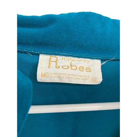 Vintage JC Penny Robes Velour 70s Nightgown Robe House Dress Gown Size 16 - Picture 3 of 7